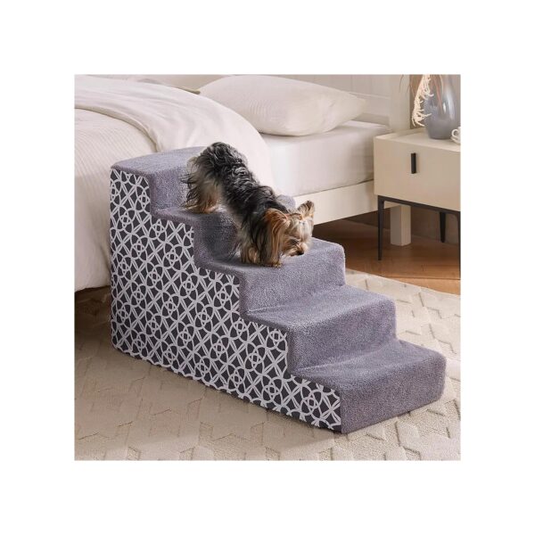 Comfortable Foam Pet Stairs for Small Dogs and Cats to Reach High Furniture and Relax