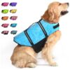 Comfortable High-Vis Reflective Dog Swim Flotation Vest for Small Medium Large Dogs