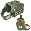 Comfortable Khaki Dog Backpack for Energetic Canines with Treat Bag and Reflective Strips