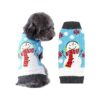 Comfortable Knitted Dog and Cat Ugly Christmas Sweater with Snowman Pattern