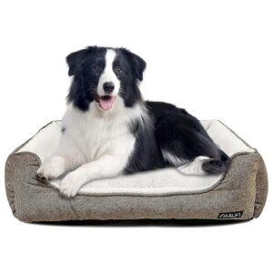 Comfortable Large Dog Bed with Machine Washable and Dryable Fabric