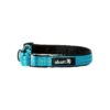 Comfortable Medium Blue Melon-Style Collar with Reflective Stitching and Neoprene Padding