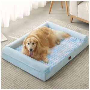 Comfortable Orthopedic Dog Bed for Large Dogs with Soft Velvet Cover and Foam Support