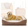 Comfortable Orthopedic Dog Bed for Medium Large Dogs with Waterproof Lining