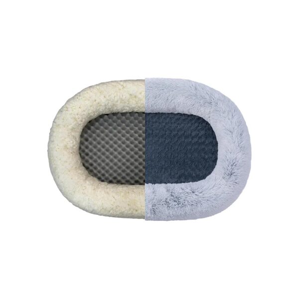 Comfortable Orthopedic Plush Faux Fur Dog Bed for Medium and Large Dogs