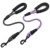 Comfortable Padded Handle 2 FT Short Dog Leash for Medium Large Dogs Training