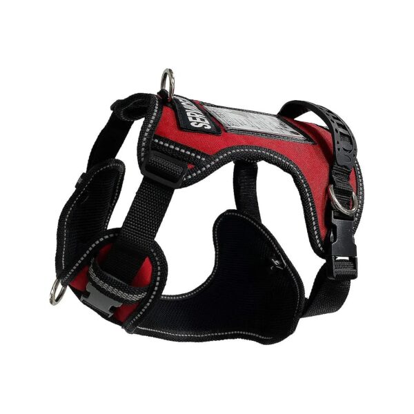 Comfortable Padded Mesh Dog Harness for Long Work Periods Red XLG