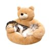 Comfortable Pet Bed for Small Dogs with Bear Hug Design and Fang Hua Di Bu Feature