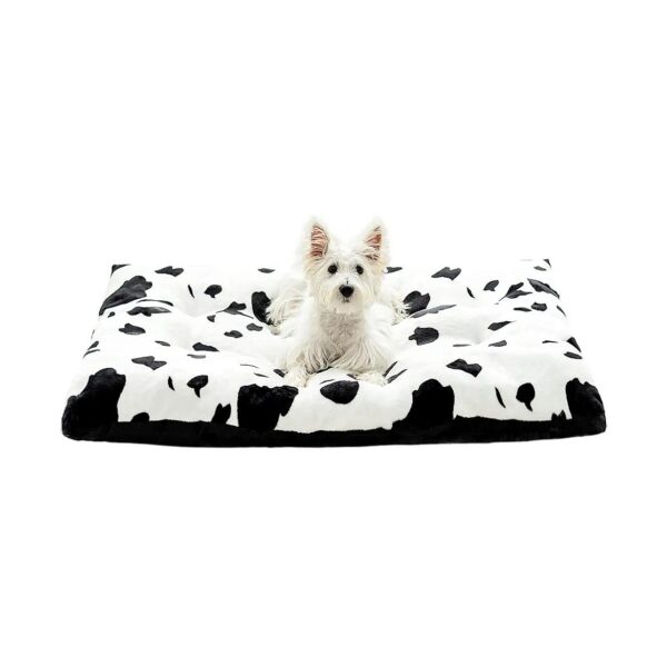 Comfortable Pet Crate Mat with Faux Fur Fabric and Anti-Slip Bottom for Small Dogs