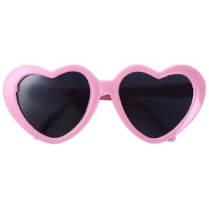 Comfortable Pet Sunglasses with Pink Heart Design for Small Dogs and Cats Apparel