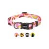 Comfortable Pink Soft Adjustable Dog Collar for Small Medium Large