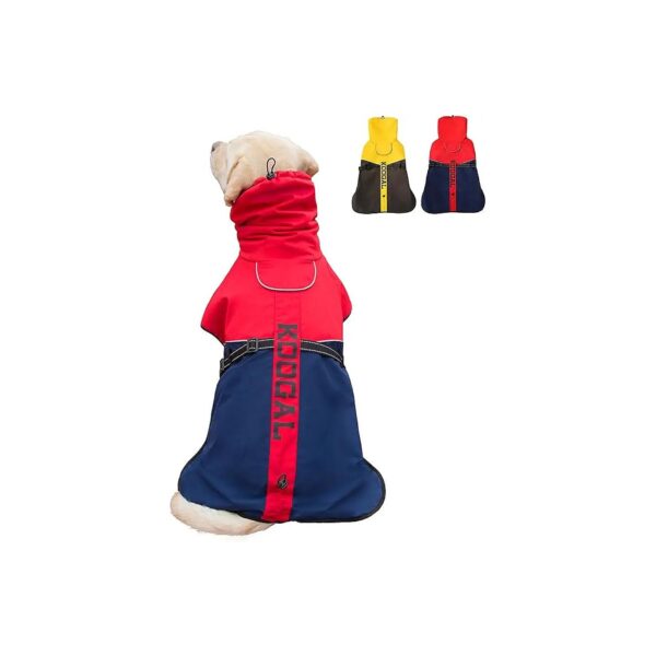 Comfortable Reflective Dog Winter Jacket with Insulated Flannel Fabric for Medium Dogs