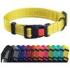 Comfortable Reflective Nylon Dog Collar with Quick Release Buckle for Swimming