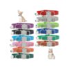 Comfortable Reflective Puppy Collars for Small Puppies Adjustable Nylon IDs