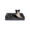 Comfortable Small Dog Bed with Orthopedic Foam and Soft Bolster Cushions