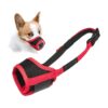 Comfortable Soft Fabric Muzzle for Small Medium Large Dogs Red Trim XS Adjustable Strap