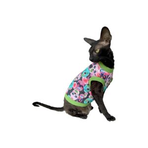 Comfortable Soft Organic Cotton S T-Shirt for Hairless Sphynx Cats