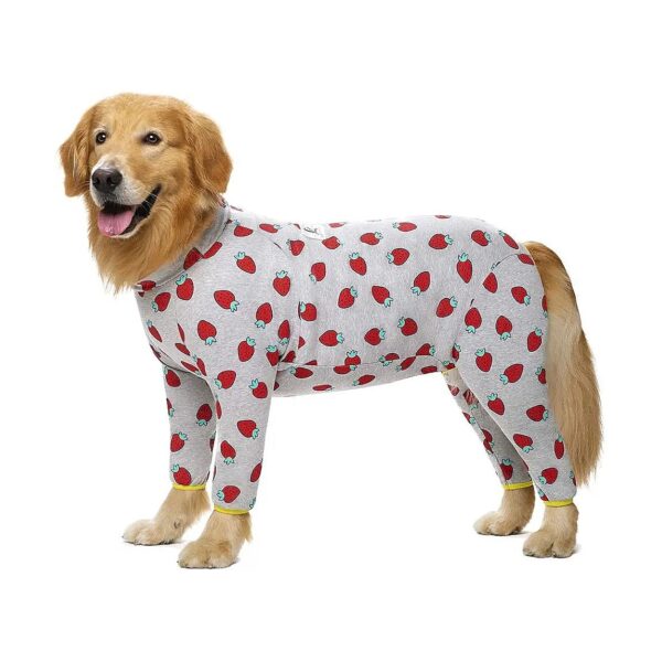 Comfortable Surgery Recovery Suit for Medium Large Dogs with Zipper Back