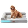 Comfortable X-Large Memory Foam L Shaped Dog Bed with Supportive Orthopedic Design