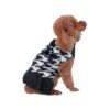 Comfortable and Adorable Houndstooth Dog Sweater Dress for Puppies and Small Dogs