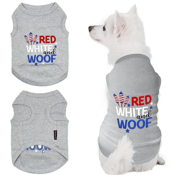 Comfortable and Breathable 100% Cotton Grey Sleeveless Dog T-Shirt for Large Dogs 3XL