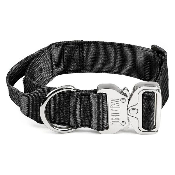 Comfortable and Controllable Tactical Dog Collar with Adjustable Size for Large Breeds