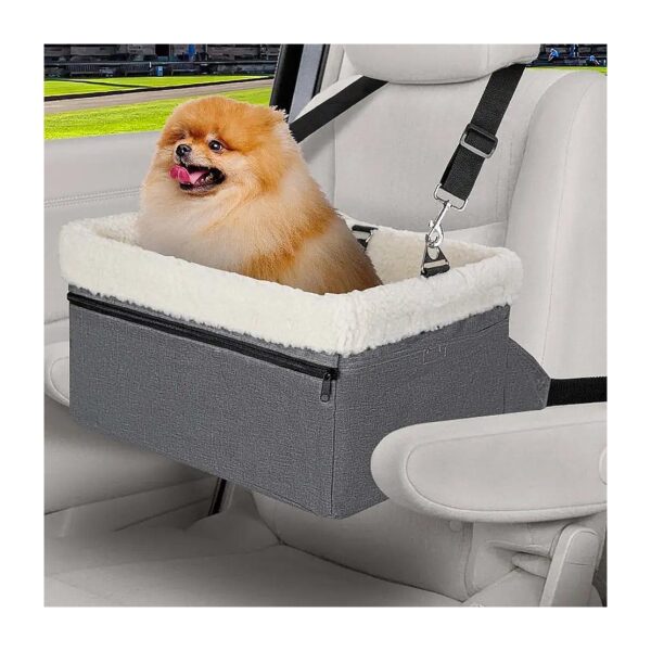 Comfortable and Convenient Dog Car Seat, Metal Frame and Adjustable Strap for Small Pets