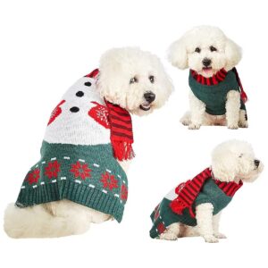 Comfortable, and Cuddly Snowman Themed Christmas Sweater for Dogs - Perfect for Winter