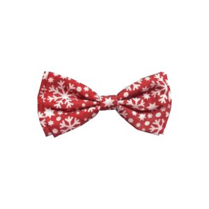 Comfortable and Durable Holiday Bow Tie for Large Dogs and Cats - Snowflake Pattern