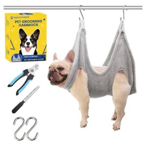 Comfortable and Easy Pet Grooming Hammock for Various Sizes of Dogs