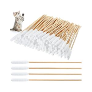 Comfortable and Safe Cotton Ear Swabs for Dogs and Cats, 300 Pieces