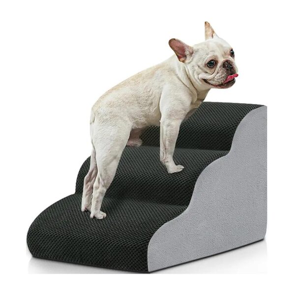 Comfortable and Safe Dog Stairs for Grey Sofa and Bed