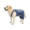 Comfortable and Stylish Dog Denim Overall in Blue Vintage Washed for Medium Large Dogs