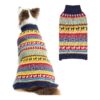 Comfortable and Stylish Dog Sweater for Winter with Colorful Stripes