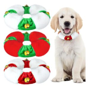 Comfortable and Stylish Large Christmas Dog Collar with Jingle Bells and Elastic Design