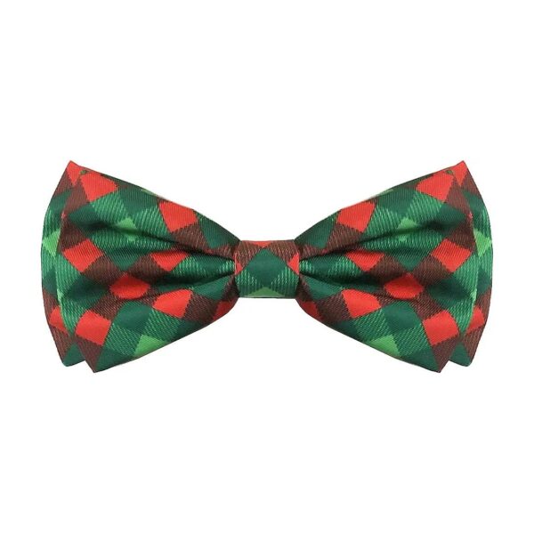 Comfortable and Stylish Scottish Check Bow Tie for Small to X-Large Breed Dogs