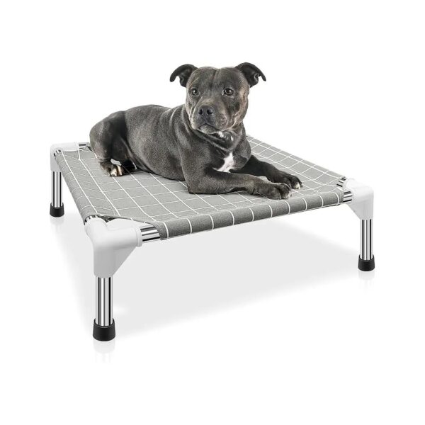 Comfortable and Supportive Elevated Pet Bed for Small Pets with Durable Fabric