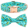 Comfortable and Versatile Dog Collar with Detachable Bow Tie and Adjustable Collar Size