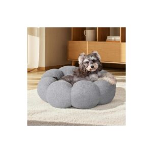 Comforter and Calming Pet Bed for Small Dogs in Plush Polyester Fabric