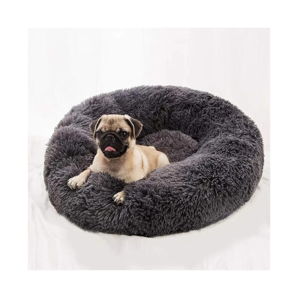 Comforting Orthopedic Faux Fur Pet Bed for Medium Large Dogs and Cats