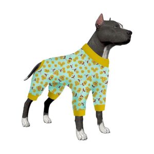 Comfy Dog Apparel for Pitbulls with Mint Flower Print and Recovery Benefits