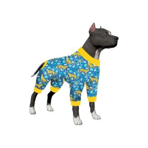 Comfy Dog Clothing for Pitbulls and Large Breed Dogs Leopard Print Pajamas