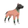 Comfy Dog Clothing with Floral Print and Cuffs for Large Breeds like Boxers