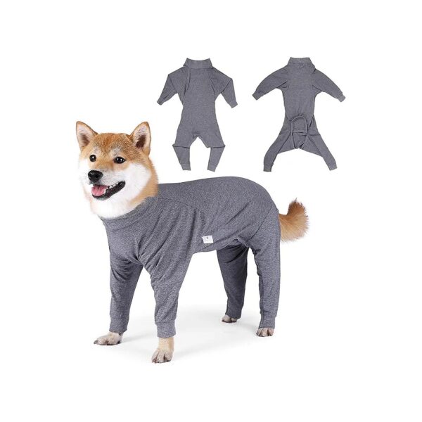 Comfy Dog Long Sleeve Pajamas for Post-Surgery Recovery and Wound Care