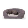 Comfy Orthopedic Dog Bed for Medium-Sized Dogs with Bolster Support and Velvet Coating