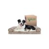 Comfy Pillow Dog Bed with Removable Sherpa Chenille Cover for Large Medium Dogs