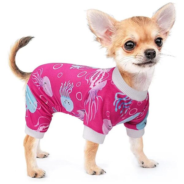 Comfy Red Dog onesie for Small Dogs with Easy Care and Machine Washable Design