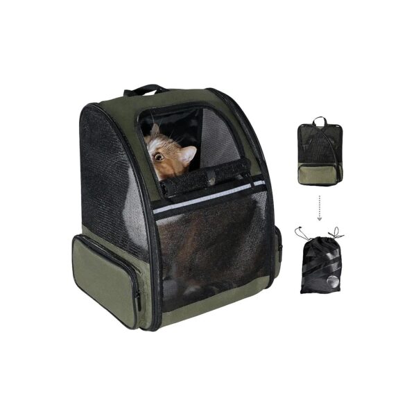 Comfy and Safe Cat Carrier Backpack for Small Dogs and Cats Up to 20 lbs