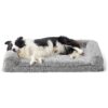 Comfy and Supportive Dog Bed for Large Dogs with Faux Fur and Egg Foam Design