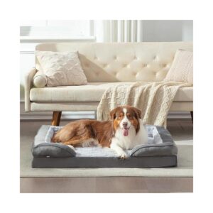 Comfy and Supportive Orthopedic Dog Bed for Large Dogs with Egg Foam and Removable Cover